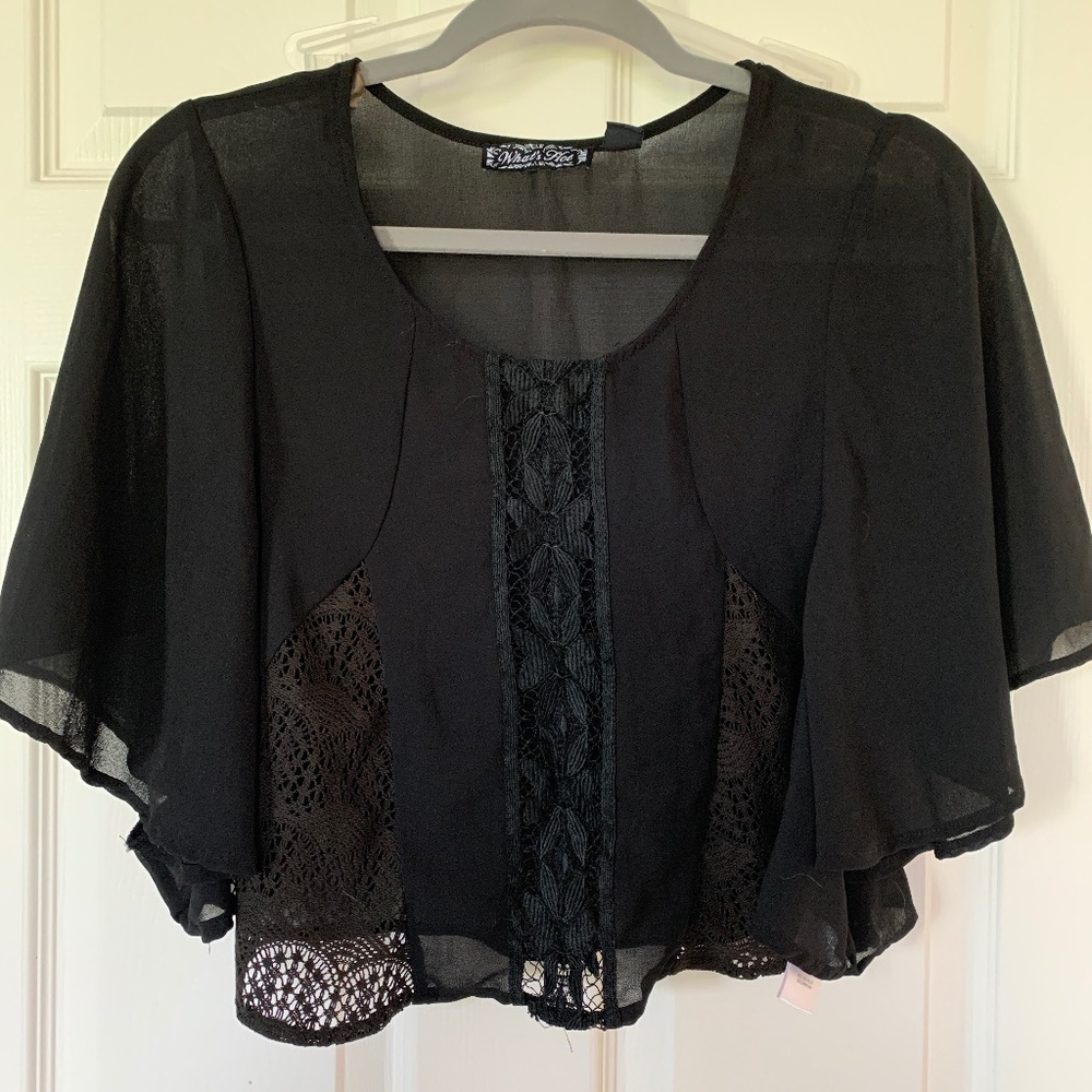 Black crop top